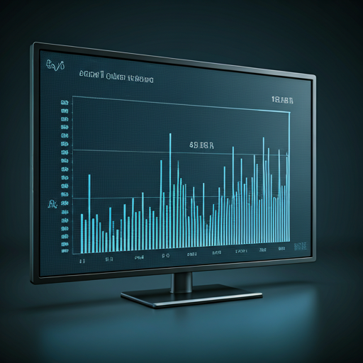 Large screen display showing data visualization